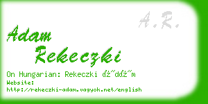 adam rekeczki business card